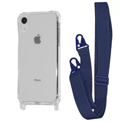 Чохол WAVE Clear Case with Strap iPhone Xr midnight blue
