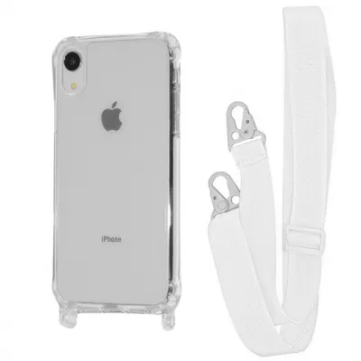 Чохол WAVE Clear Case with Strap iPhone Xr white