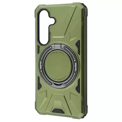 Чохол WAVE Iron Grip with Magnetic Ring Samsung Galaxy S24 dark green