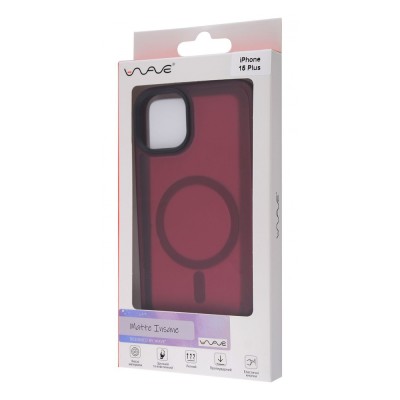 Чохол WAVE Matte Insane Case with Magnetic Ring iPhone 15 Plus dark red