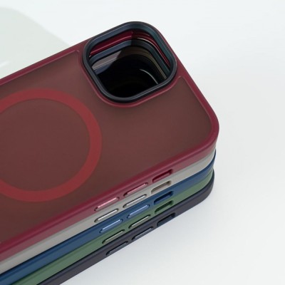 Чохол WAVE Matte Insane Case with Magnetic Ring iPhone 15 Plus dark red