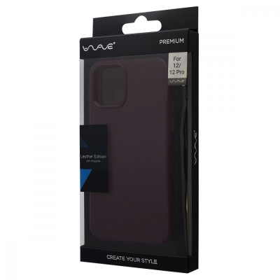 Чохол WAVE Premium Leather Edition Case with Magnetic Ring iPhone 12/12 Pro deep violet