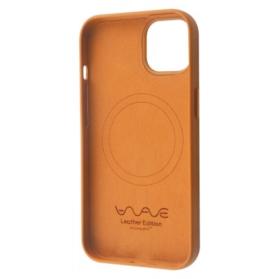 Чохол WAVE Premium Leather Edition Case with Magnetic Ring iPhone 13 orange