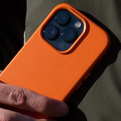 Чохол WAVE Premium Leather Edition Case with Magnetic Ring iPhone 14 Plus/15 Plus orange