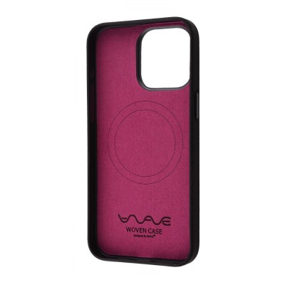 Чохол WAVE Premium Woven Case with Magnetic Ring iPhone 15 Pro Max pacific blue