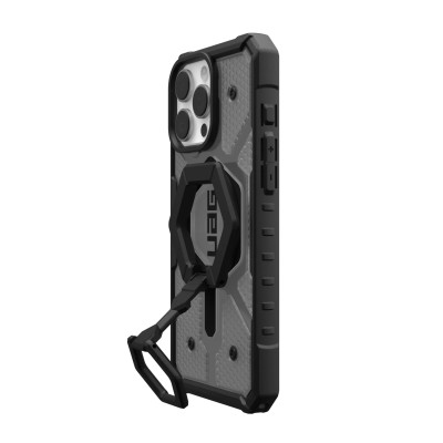 Чохол+магнітне кільце-тримач UAG для iPhone 16 Pro Max, Pathfinder Clear Magsafe, Ash/Black Stand (1144651BV02)