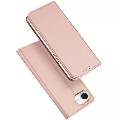 Чохол-книжка Dux Ducis з кишенею для візиток для Apple iPhone 16e (6.1") Rose Gold