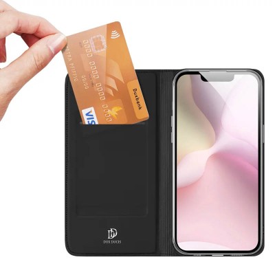 Чохол-книжка Dux Ducis з кишенею для візиток для Apple iPhone 16e (6.1") Чорний Чохол-книжка Dux Ducis з кишенею для візиток для Apple iPhone 16e (6.1") Чорний