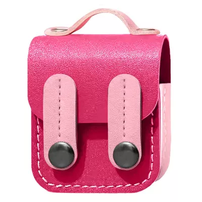 Шкіряний футляр Briefcase для навушників AirPods 1/2 Pink