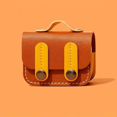 Шкіряний футляр Briefcase для навушників AirPods 3 Brown / Yellow