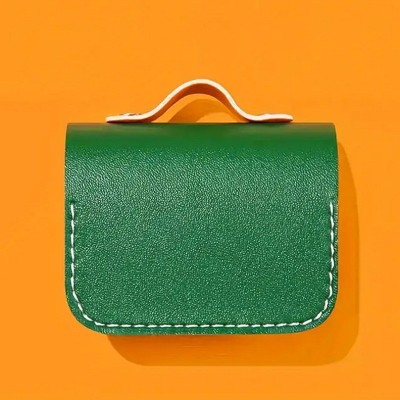 Шкіряний футляр Briefcase для навушників AirPods Pro 2 / Pro Green / Orange