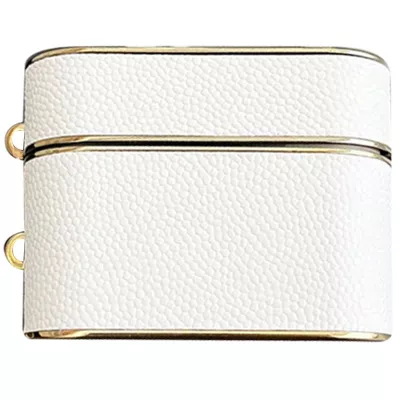 Шкіряний футляр Suitcase для навушників AirPods 3 White