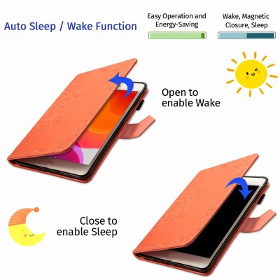Шкіряний чохол Art Case з візитницею для Samsung Galaxy Tab S7 Помаранчевий