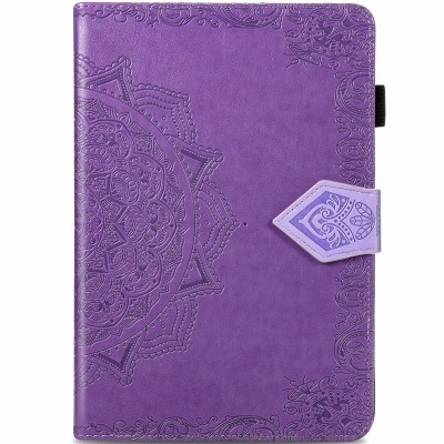 Шкіряний чохол Art Case з візитницею для Samsung Galaxy Tab S7+ Бузковий