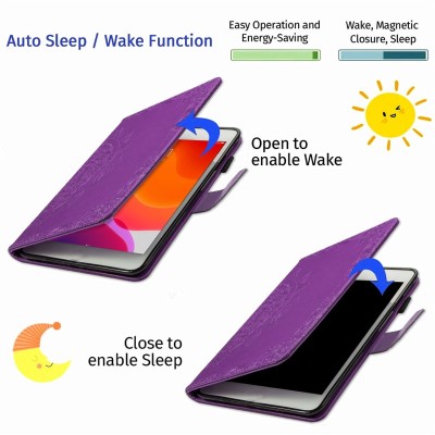 Шкіряний чохол Art Case з візитницею для Samsung Galaxy Tab S7+ Бузковий
