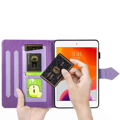 Шкіряний чохол Art Case з візитницею для Samsung Galaxy Tab S7+ Бузковий