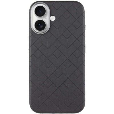 Шкіряний чохол Carved with MagSafe для Apple iPhone 16 (6.1") Black