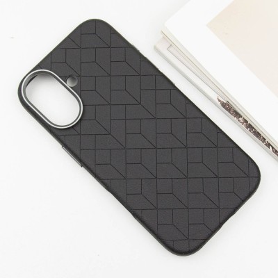 Шкіряний чохол Carved with MagSafe для Apple iPhone 16 (6.1") Black