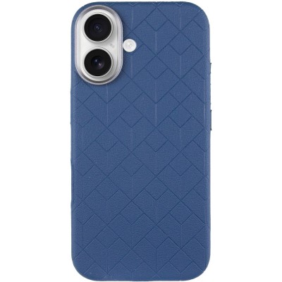 Шкіряний чохол Carved with MagSafe для Apple iPhone 16 (6.1") Blue