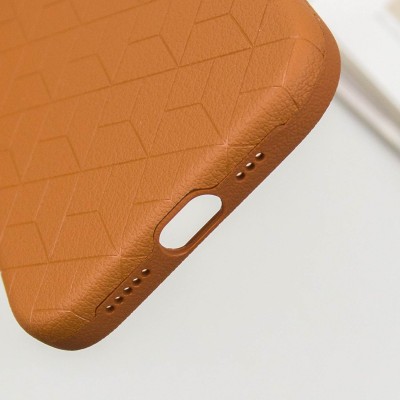 Шкіряний чохол Carved with MagSafe для Apple iPhone 16 (6.1") Orange