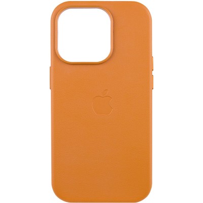 Шкіряний чохол Leather Case (AAA) with MagSafe and Animation для Apple iPhone 13 Pro Max (6.7") Golden Brown Шкіряний чохол Leather Case (AAA) with MagSafe and Animation для Apple iPhone 13 Pro Max (6.7") Golden Brown