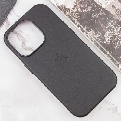 Шкіряний чохол Leather Case (AAA) with MagSafe and Animation для Apple iPhone 13 Pro Max (6.7") Midnight