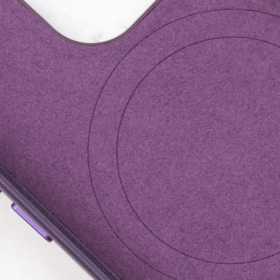 Шкіряний чохол Leather Case (AAA) with MagSafe and Animation для Apple iPhone 14 (6.1") Deep Violet Шкіряний чохол Leather Case (AAA) with MagSafe and Animation для Apple iPhone 14 (6.1") Deep Violet