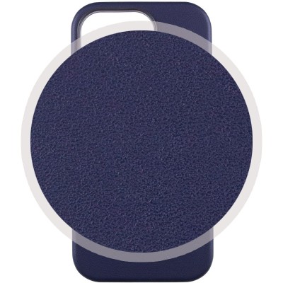 Шкіряний чохол Leather Case (AAA) with MagSafe and Animation для Apple iPhone 14 (6.1") Ink