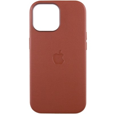 Шкіряний чохол Leather Case (AAA) with MagSafe and Animation для Apple iPhone 14 (6.1") Umber Шкіряний чохол Leather Case (AAA) with MagSafe and Animation для Apple iPhone 14 (6.1") Umber