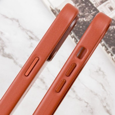 Шкіряний чохол Leather Case (AAA) with MagSafe and Animation для Apple iPhone 14 (6.1") Umber Шкіряний чохол Leather Case (AAA) with MagSafe and Animation для Apple iPhone 14 (6.1") Umber