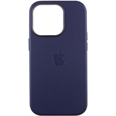 Шкіряний чохол Leather Case (AAA) with MagSafe and Animation для Apple iPhone 14 Pro (6.1") Ink Шкіряний чохол Leather Case (AAA) with MagSafe and Animation для Apple iPhone 14 Pro (6.1") Ink