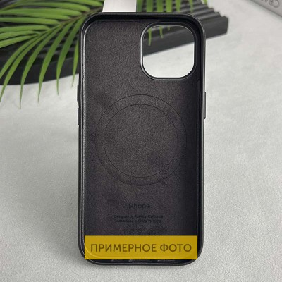 Шкіряний чохол Leather Case (AAA) with MagSafe and Animation для Apple iPhone 16 (6.1") Black Шкіряний чохол Leather Case (AAA) with MagSafe and Animation для Apple iPhone 16 (6.1") Black
