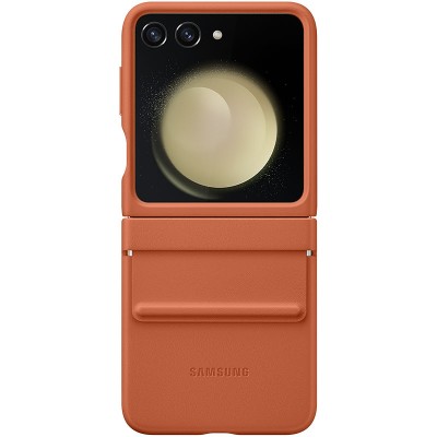 Шкіряний чохол Leather Case (AAA) для Samsung Galaxy Z Flip5 Brown