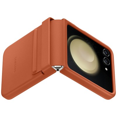 Шкіряний чохол Leather Case (AAA) для Samsung Galaxy Z Flip5 Brown