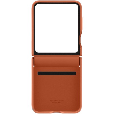 Шкіряний чохол Leather Case (AAA) для Samsung Galaxy Z Flip5 Brown