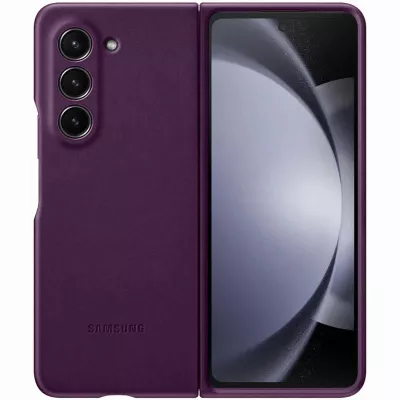 Шкіряний чохол Leather Case (AAA) для Samsung Galaxy Z Fold5 Purple