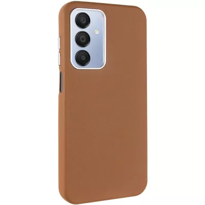 Шкіряний чохол Leather Case Metal Buttons для Samsung Galaxy A15 4G/5G / M15 5G Brown