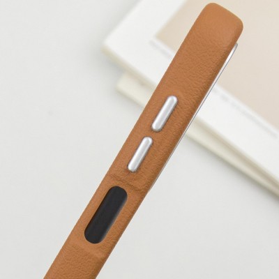 Шкіряний чохол Leather Case Metal Buttons для Samsung Galaxy A15 4G/5G / M15 5G Brown