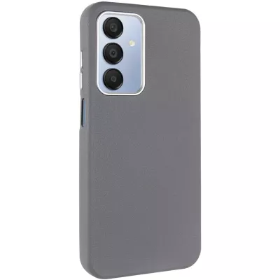 Шкіряний чохол Leather Case Metal Buttons для Samsung Galaxy A15 4G/5G / M15 5G Titanium Gray