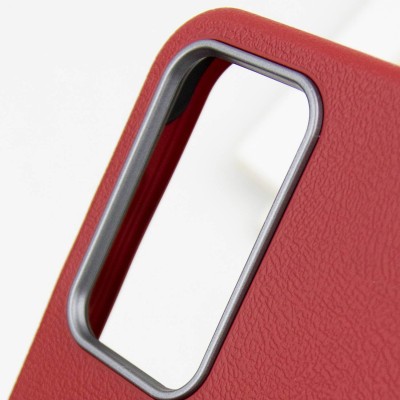 Шкіряний чохол Leather Case Metal Buttons для Samsung Galaxy A35 Red