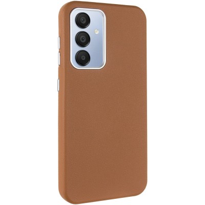 Шкіряний чохол Leather Case Metal Buttons для Samsung Galaxy A55 Brown