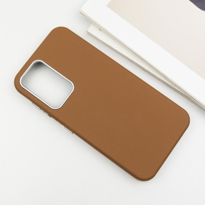 Шкіряний чохол Leather Case Metal Buttons для Samsung Galaxy A55 Brown