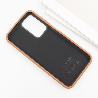 Шкіряний чохол Leather Case Metal Buttons для Samsung Galaxy A55 Brown