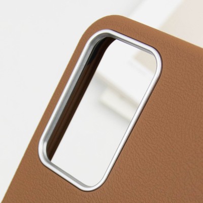 Шкіряний чохол Leather Case Metal Buttons для Samsung Galaxy A55 Brown