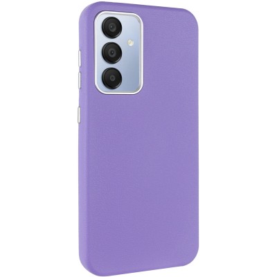 Шкіряний чохол Leather Case Metal Buttons для Samsung Galaxy S24 / S25 Light Purple