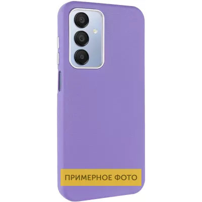 Шкіряний чохол Leather Case Metal Buttons для Samsung Galaxy S24 Ultra Light Purple