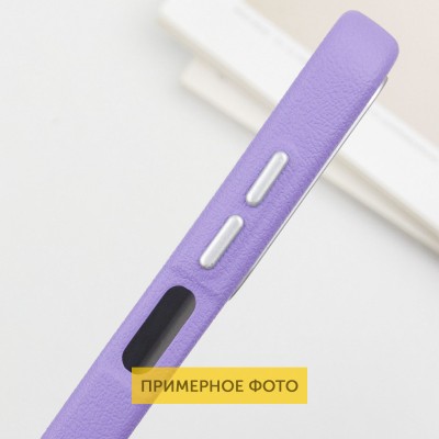 Шкіряний чохол Leather Case Metal Buttons для Samsung Galaxy S24 Ultra Light Purple