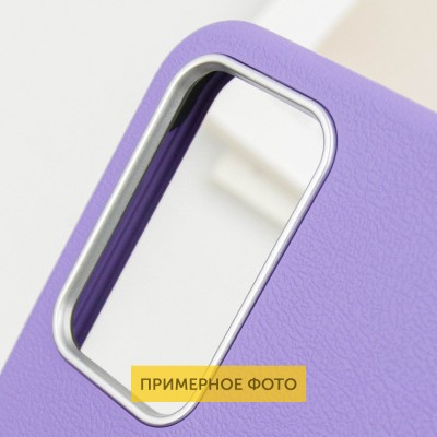 Шкіряний чохол Leather Case Metal Buttons для Samsung Galaxy S24 Ultra Light Purple