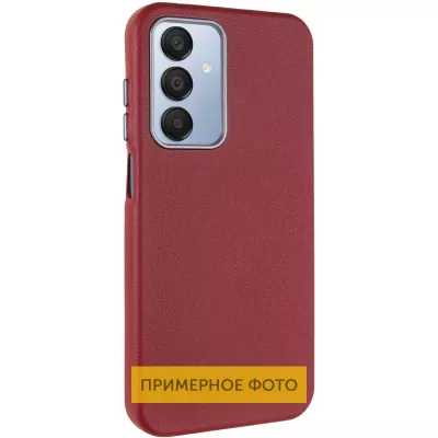 Шкіряний чохол Leather Case Metal Buttons для Samsung Galaxy S25 Ultra Red
