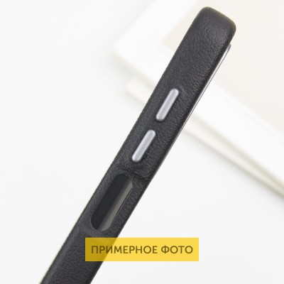 Шкіряний чохол Leather Case Metal Buttons для Xiaomi Redmi 13C / Poco C65 Black